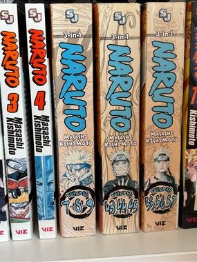 Naruto Manga Volumes 2-4, 7-9, 43-45, 55-57, 71-72
